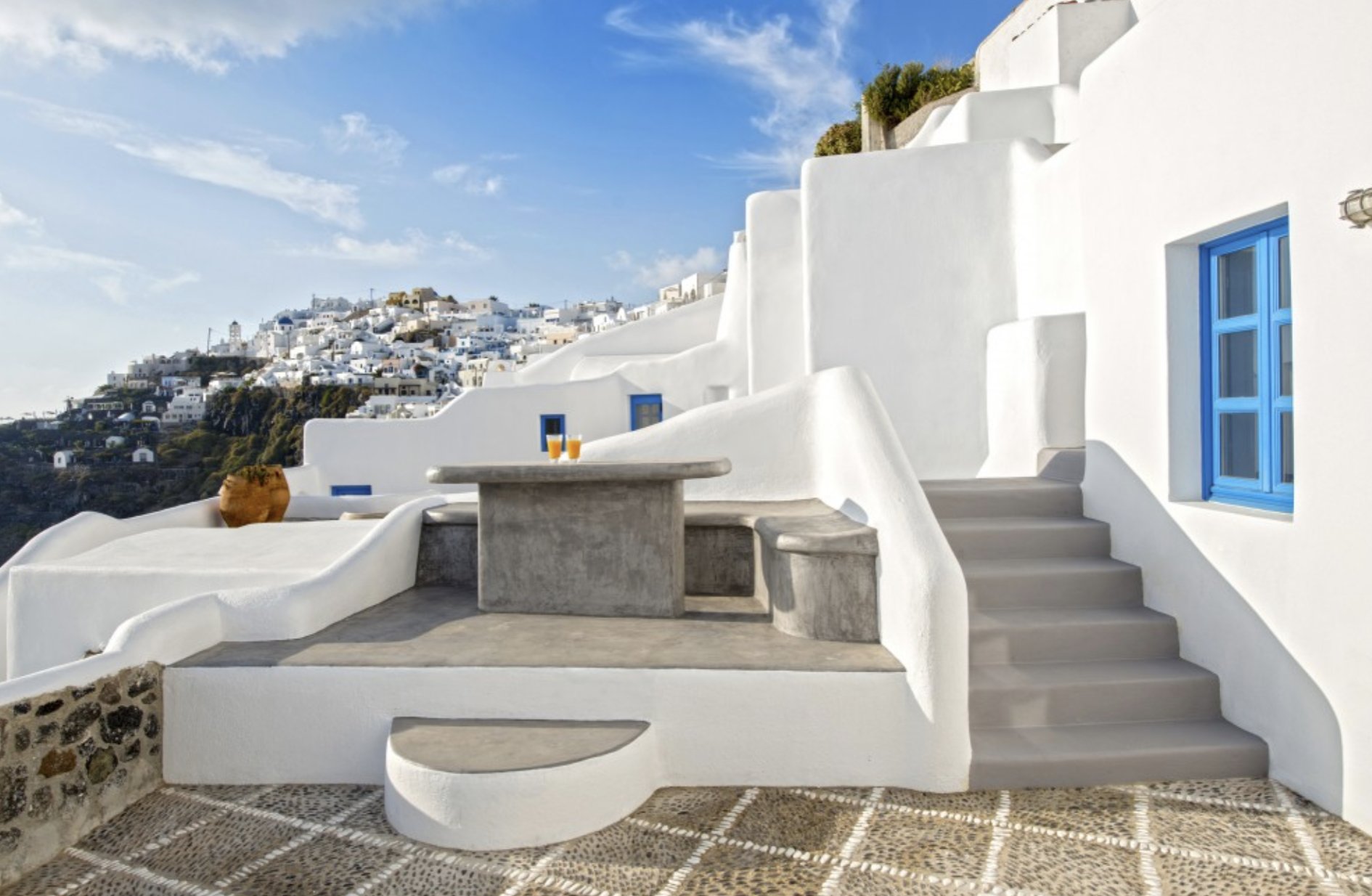 Santorini Hotel Outdoor Space