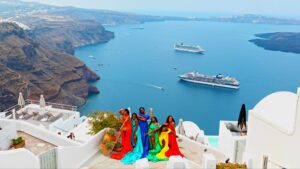 Black Travel Fest Santorini 2023 Group Trip - Fly Dress Caldera View